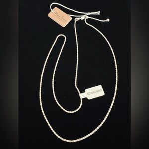 Mia Fiore Italy Sterling Silver 925 Adjustable Rope Chain - NWT